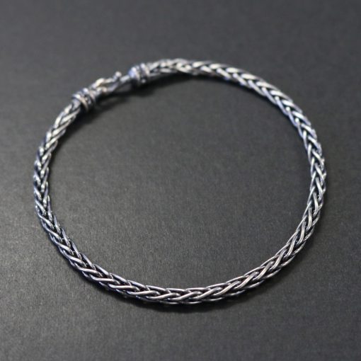 シルバースネークチェーン ブレスレット　3mm FSC018